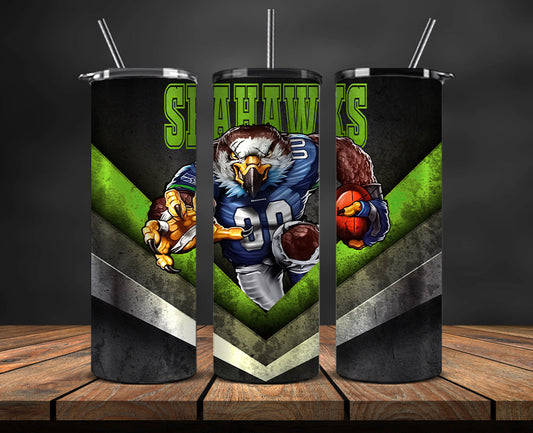 Seattle Seahawks Tumbler, Seahawks Logo Tumbler 20oz ,NFL Season 2023 LUF- 27