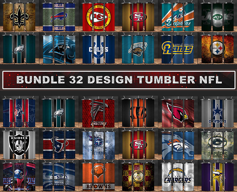 Bundle NFL Logo Tumbler Wrap, Bundle Sport Tumbler 28