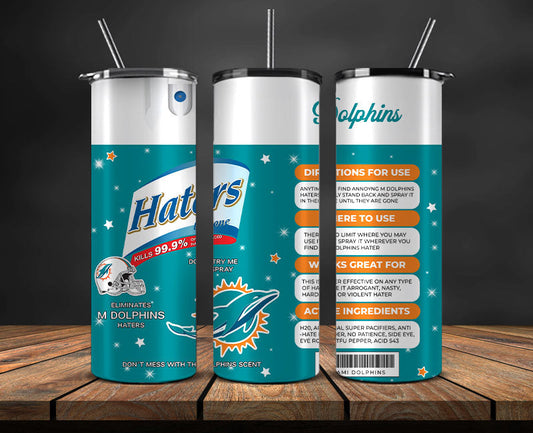 Miami Dolphins Haters Be Gone Tumbler 20oz,  NFL Football 20oz LUH -28