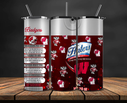 Badgers Haters BeGone Tumbler Wrap, College Haters BeGone Tumbler Png 28