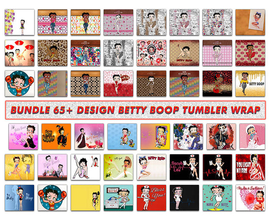 65+ Design Betty Boop Skinny Tumbler Wrap, Betty Boop Tumbler Wrap ,Betty Boop Design 28