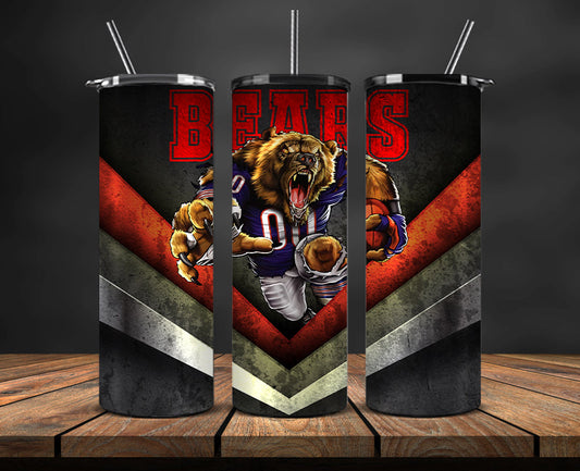 Chicago Bears Tumbler, Bears Logo Tumbler 20oz ,NFL Season 2023 LUG- 02