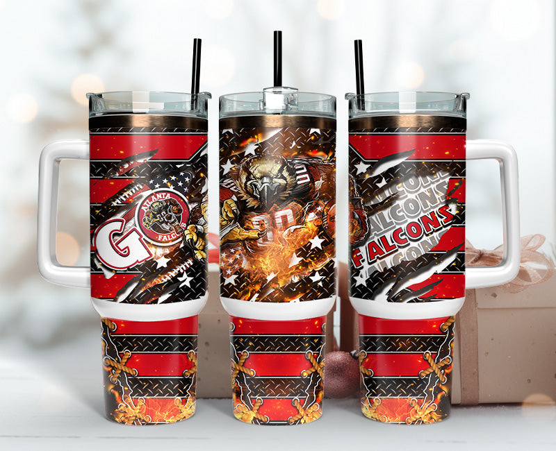 Atlanta Falcons Tumbler 40oz Png,  40oz Tumbler Skinny  02