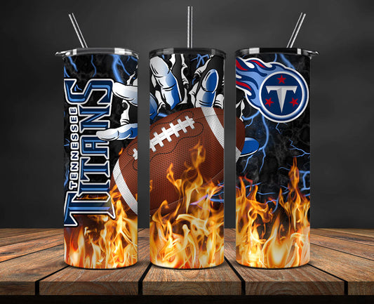 Tennessee Titans Tumbler Wrap, Fire Hand Tumbler Wrap , NFL Football 20oz LUJ- 30