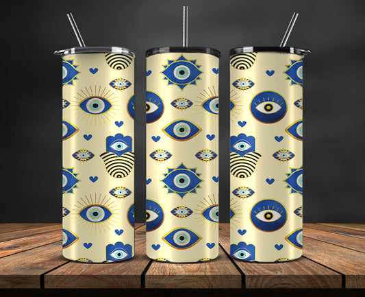 Evil Eye Skinny Tumbler Png, Evil Eye 20 oz Tumbler Wrap , Evil Eye Tumbler Wrap 30