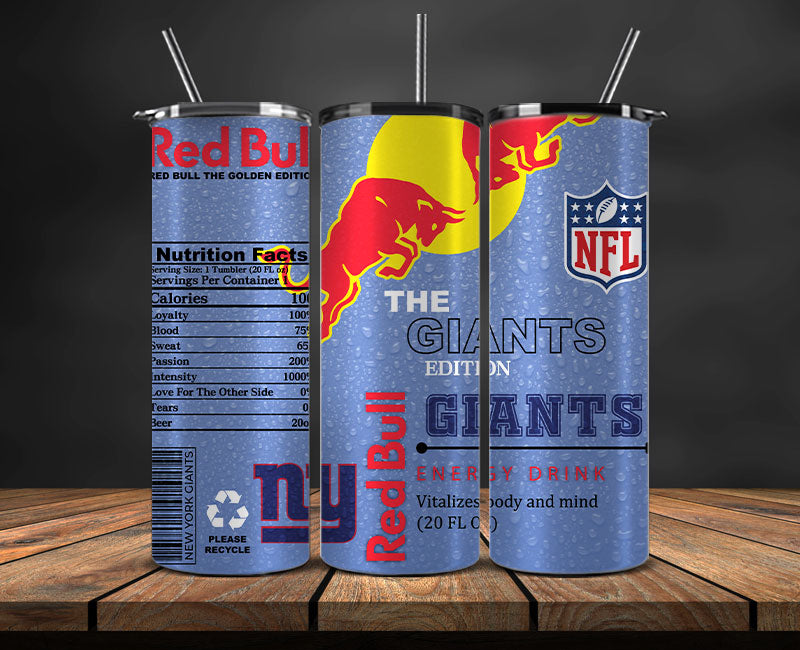 New York Giants Tumbler Wraps, NFL Red Bull Tumbler Wrap 30