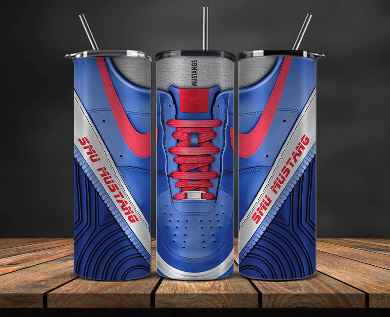 Smu Mustangs Sneaker Tumbler Wrap , College Sneaker Tumbler Wrap 32