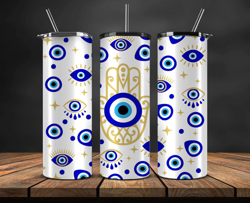 Evil Eye Skinny Tumbler Png, Evil Eye 20 oz Tumbler Wrap , Evil Eye Tumbler Wrap 32