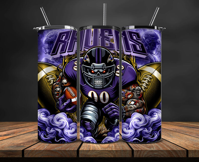 Baltimore Ravens Tumbler Wrap, NFL Tumbler By AI, AI Tumbler Wrap 35