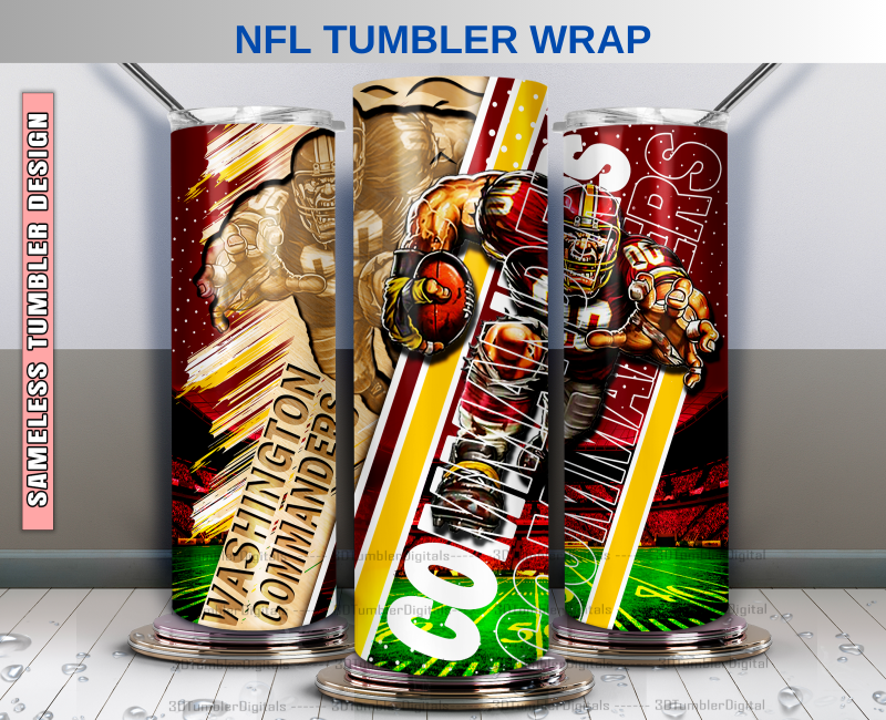 Washington Tumbler 20oz , Nfl Wood Mascot Tumbler 20oz, Nfl Mascot Tumbler LUS-37