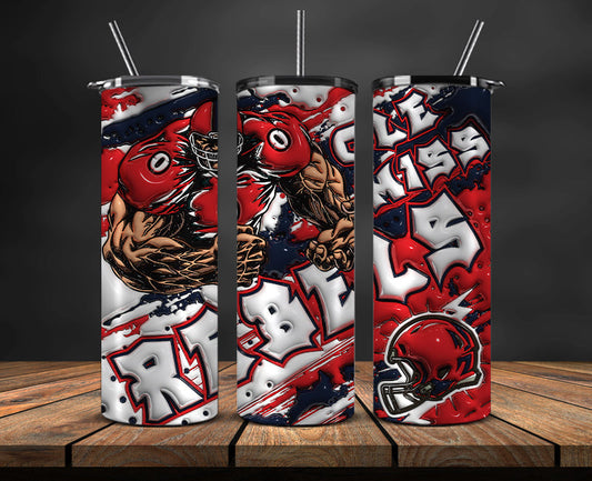 Football Mascot Colleges 3D Tumbler Skinny , Football Tumbler Png ,Nfl Png 37