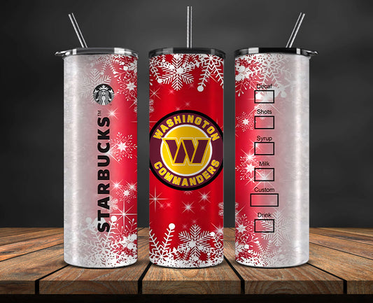 Washington Commanders Christmas Tumbler 20oz,NFL Merry Christmas 20oz, NFL Christmas Tumbler 20oz 37