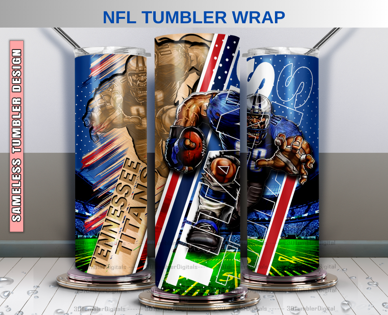 Titans Tumbler 20oz , Nfl Wood Mascot Tumbler 20oz, Nfl Mascot Tumbler LUS-38