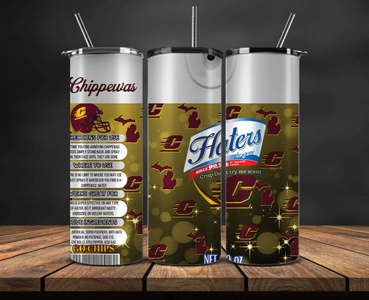 Chippewas Haters BeGone Tumbler Wrap, College Haters BeGone Tumbler Png 38