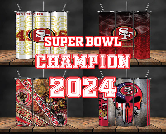 San Francisco 49ers Super Bowl Tumbler Png, Super Bowl 2024 Tumbler Wrap 03