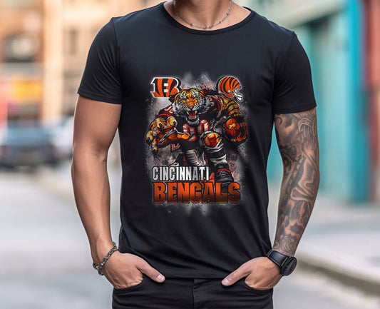 Ginginnati Bengals TShirt, Trendy Vintage Retro Style NFL Unisex Football Tshirt, NFL Tshirts Design 03