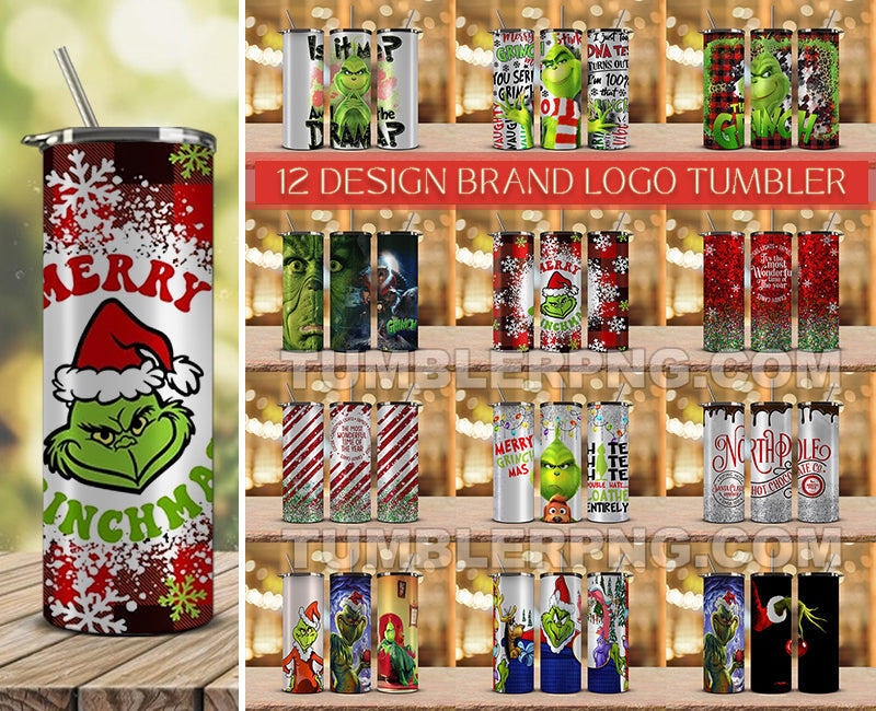 Wrap Bundle Christmas Tumbler Bundle , Christmas 20 oz Skin Tumbler Wrap Png, Fun Christmas Tumbler, Cartoon Christmas 20oz, Tumbler Wrap Bundle Designs 17
