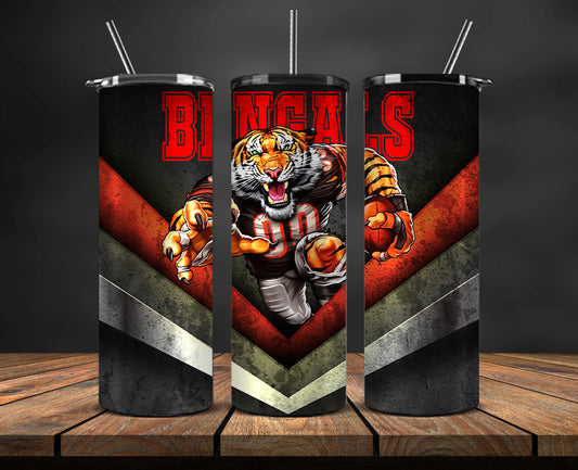 Cincinnati Bengals Tumbler, Bengals Logo Tumbler 20oz ,NFL Season 2023 LUG- 03