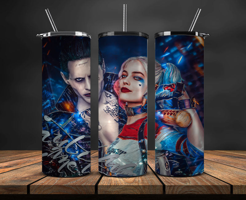 Harley Quinn Tumbler Wrap, Harley Quinn Tumbler 20oz Png,Harley Quinn Tumbler 03