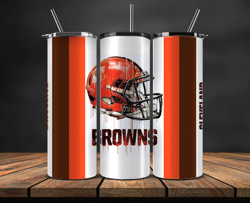 Cleveland Browns Tumbler Wrap, NFL Logo Tumbler Png, NFL Design Png-40