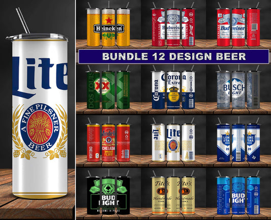 12 Design Beer Bundle 20oz Designs ,Beer Tumbler Design , Beer Digital Wrap Design , Drink Tumbler Wrap 41