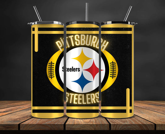 Pittsburgh Steelers Tumbler Wrap, NFL Logo Tumbler Png, NFL Design Png-41