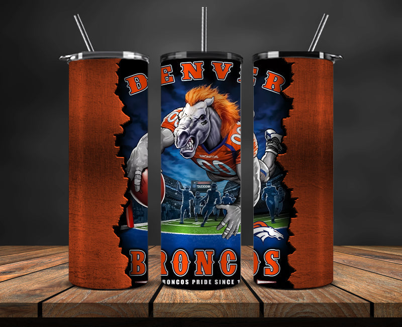 Denver Broncos Tumbler, Broncos Logo Tumbler 20oz ,NFL Season 2023 LUF- 42