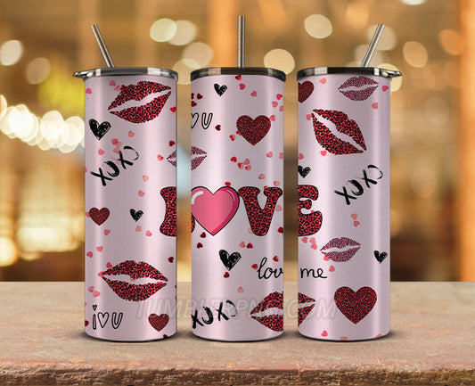 Valentine Tumbler PNG, Valentines Day Tumbler Wrap PNG , Valentine Tumbler 44