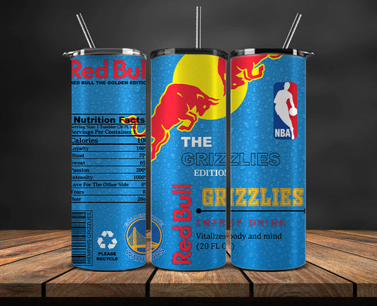 Golden State Warriors Tumbler Wraps, NBA Red Bull Tumbler Wrap 44