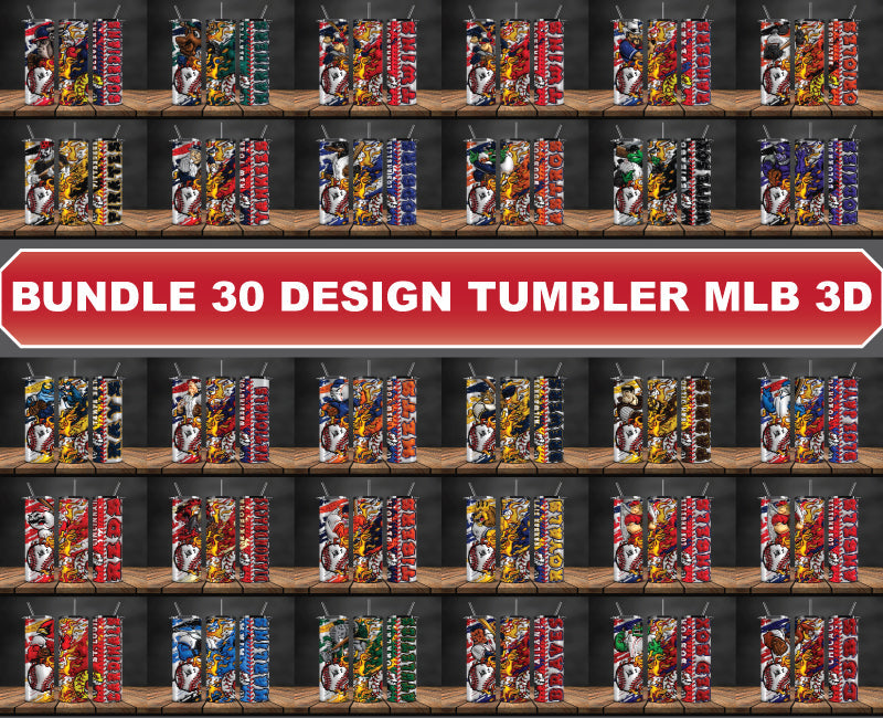 Bundle MLB  Logo Tumbler Wrap, Bundle Sport Tumbler 45