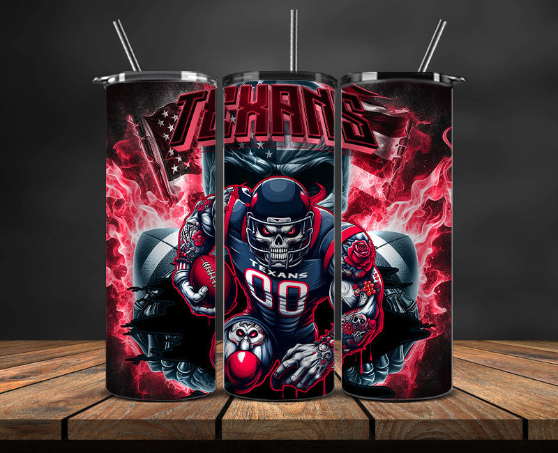 Houston Texans Fire Tumbler Wraps,NFL Tumbler By AI, AI Tumbler Design 45