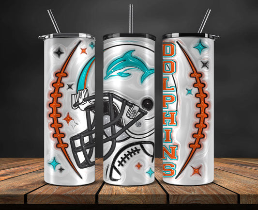 Miami Dolphins Inflated Puffy Tumbler 20oz ,  NFL Football 20oz LUH -46