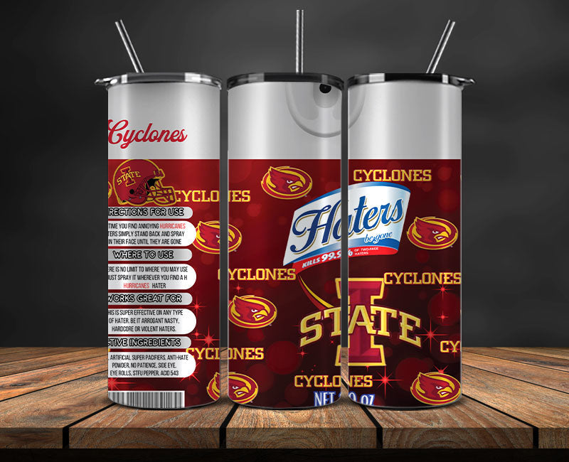 Cyclones Haters BeGone Tumbler Wrap, College Haters BeGone Tumbler Png 46