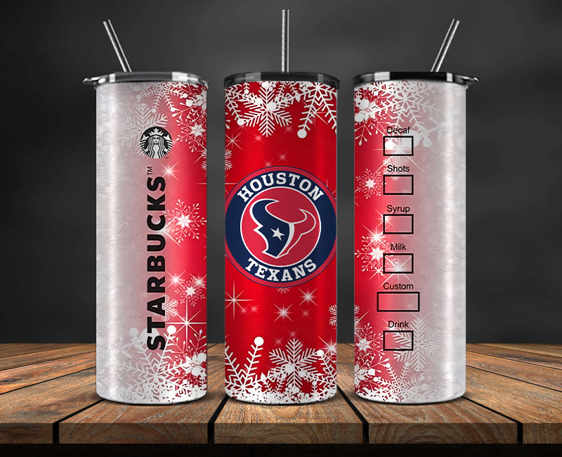 Houston Texans Christmas Tumbler 20oz,NFL Merry Christmas 20oz, NFL Christmas Tumbler 20oz 46