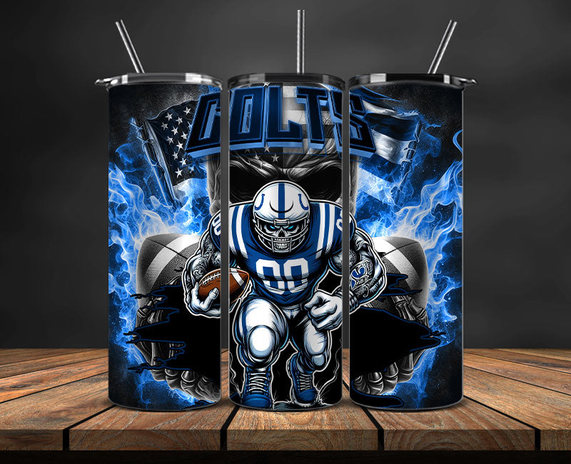 Indianapolis Colts Fire Tumbler Wraps,NFL Tumbler By AI, AI Tumbler Design 46