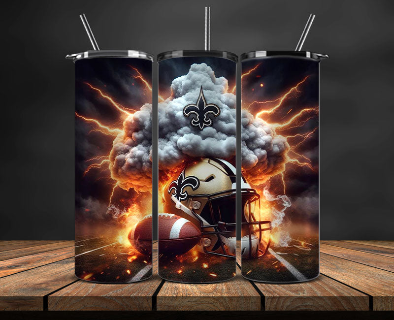 New Orleans Saints Tumbler Wrap, American Football Tumbler PNG -47