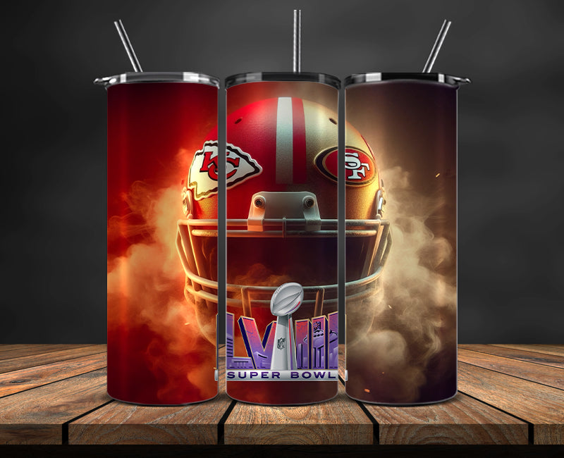 Kansas City Chiefs Vs San Francisco 49ers Super Bowl Tumbler Png, Super Bowl 2024 Tumbler Wrap 47