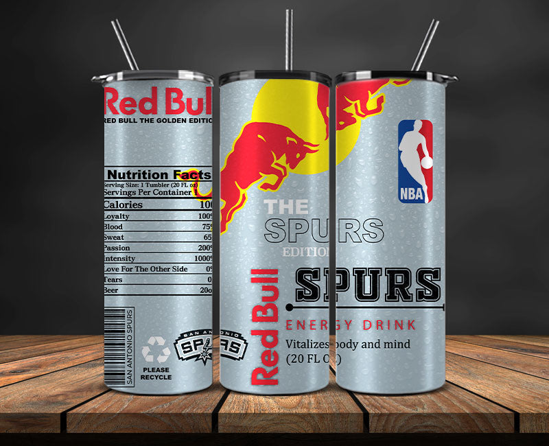 San Antonio Spurs Tumbler Wraps, NBA Red Bull Tumbler Wrap 47