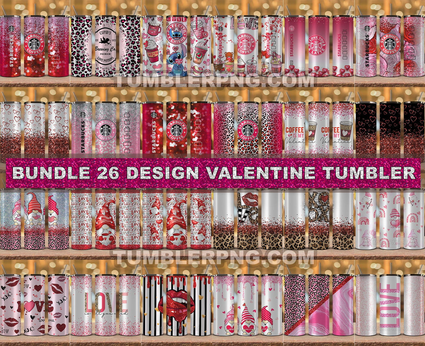 Bundle Wraps Valentine Tumbler PNG, Valentines Day Tumbler Wrap PNG , Valentine Tumbler 47