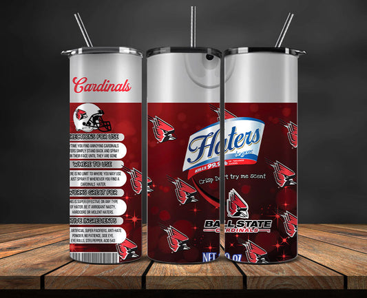 Ball State Cardinals Haters BeGone Tumbler Wrap, College Haters BeGone Tumbler Png 49