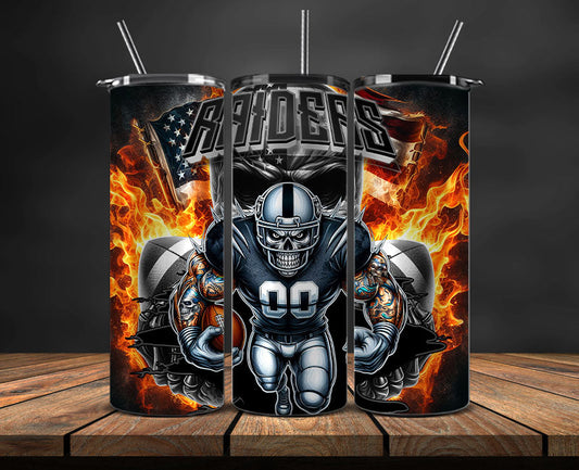 Las Vegas Raiders Fire Tumbler Wraps,NFL Tumbler By AI, AI Tumbler Design 49