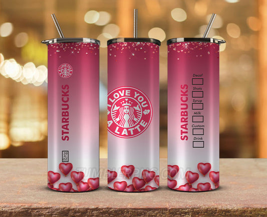 Valentine Tumbler PNG, Valentines Day Tumbler Wrap PNG , Valentine Tumbler 04