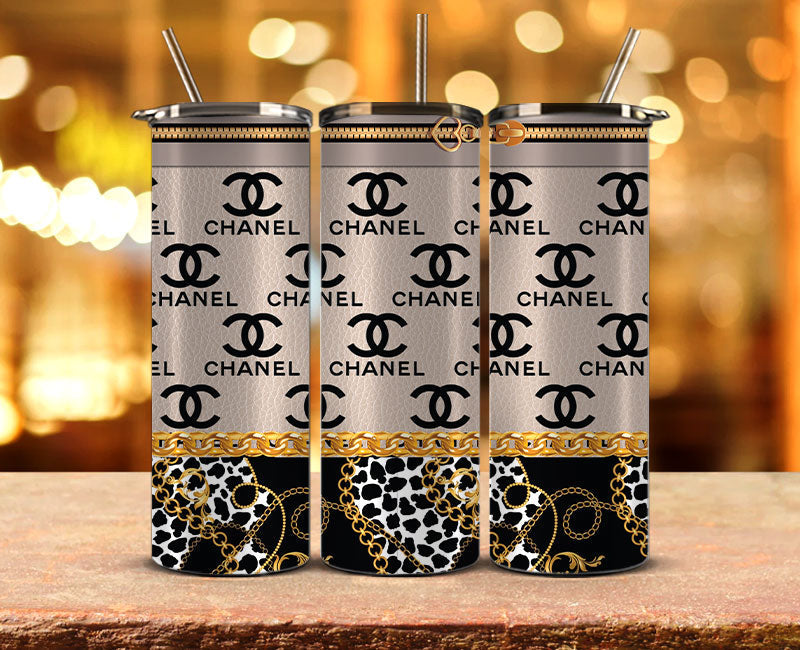 Chanel  Tumbler Wrap, Chanel Tumbler Png, Chanel Logo,Luxury Logo Brand 04