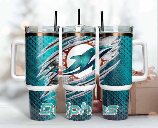 Miami Dolphins Tumbler 40oz Png, 40oz Tumler Png 50