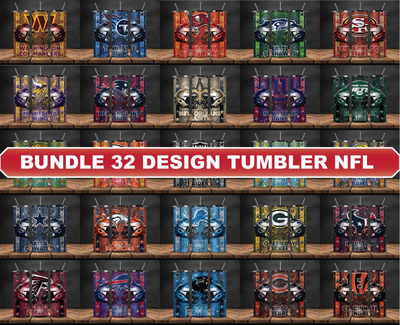 Bundle NFL Logo Tumbler Wrap, Bundle Sport Tumbler 50