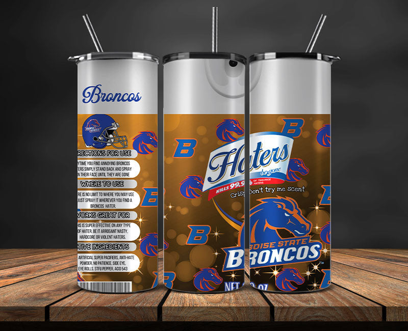 Boise State Bronco s Haters BeGone Tumbler Wrap, College Haters BeGone Tumbler Png 51