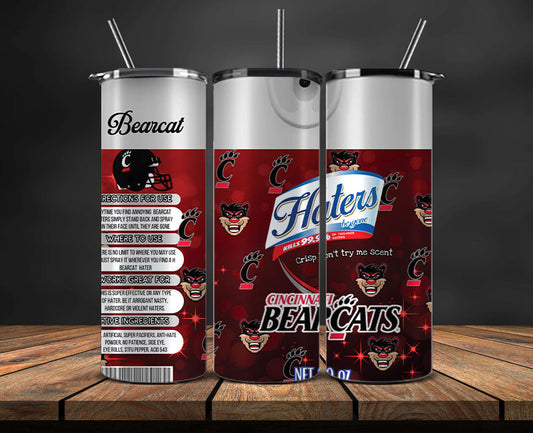 Cincinnati Bearcats Haters BeGone Tumbler Wrap, College Haters BeGone Tumbler Png 56