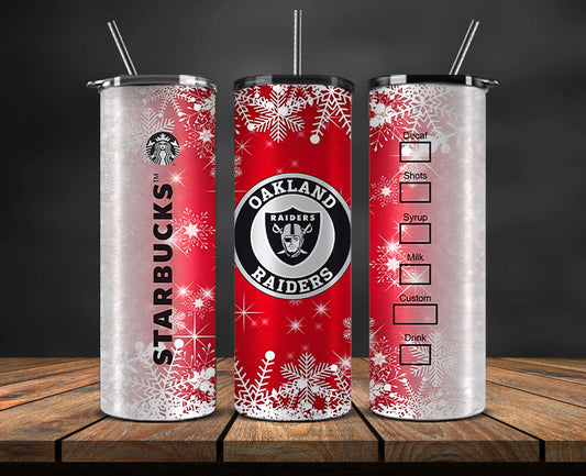 Las Vegas Raiders Christmas Tumbler 20oz,NFL Merry Christmas 20oz, NFL Christmas Tumbler 20oz 58