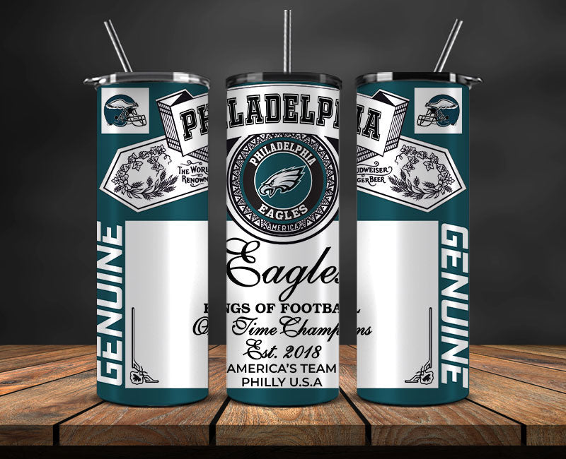 Philadelphia Eagles Tumbler Wrap,Vintage Budweise Tumbler Wrap , NFL Football 20oz LUJ- 59