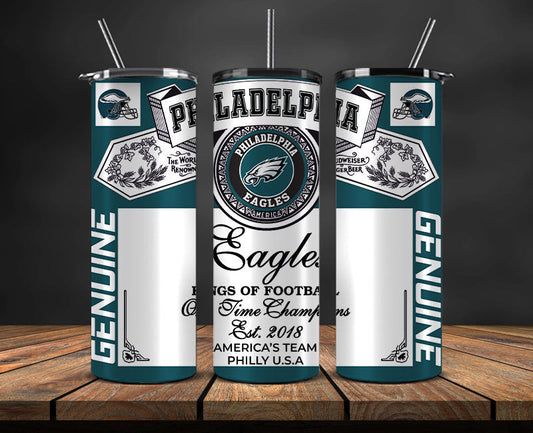 Philadelphia Eagles Tumbler Wrap,Vintage Budweise Tumbler Wrap , NFL Football 20oz LUJ- 59